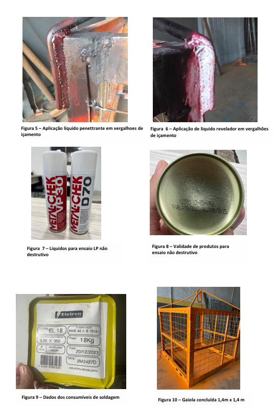 Ensaios não destrutivos, laudo e ART CREA-GO